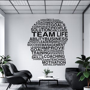 Calcomanía de pared para oficina, calcomanía para oficina, arte de pared para oficina, decoración de oficina, calcomanía de pared tipográfica, decoración de pared para oficina, calcomanías de oficina, motivacional OFC0224