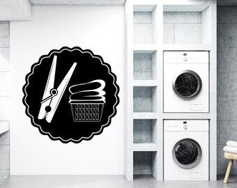 Laundry Room Wall Decal, Laundry Wall Sticker, Laundry Room Wall Decor, Laundry Signs,Laundry Vinyl Lettering, Window Sticker Laundry LD0002