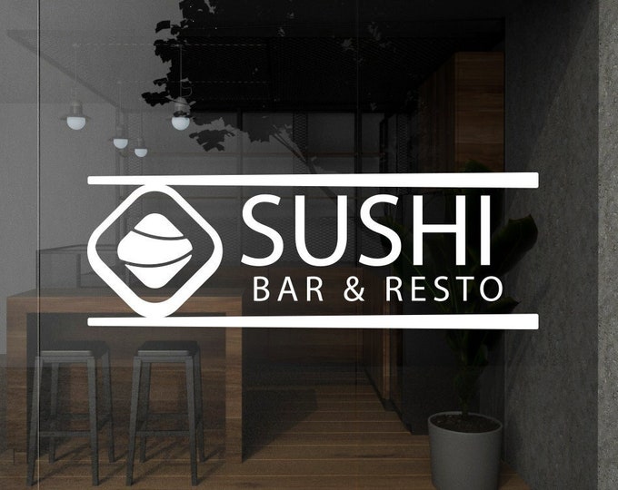 Autocollant Mural Vinyle Sushi - Modèle 2479 - Décoration Restaurant/cuisine - Neuf