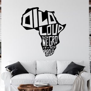 Landkarte Afrikanischer Wandaufkleber Afrika Wandaufkleber Afrika Wandtattoo Afrika Kontinent Wandaufkleber Arica Wand Kunst Vinyl Buchstabe Wohnkultur AFR0031