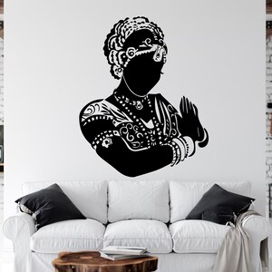 Schöne Afrikanerin Wandtattoo Afrikanische Mädchen Wandaufkleber Zitat Schönheitssalon Wandkunst Afrikanische Frauen Wandaufkleber Afrika Karte AFR0013