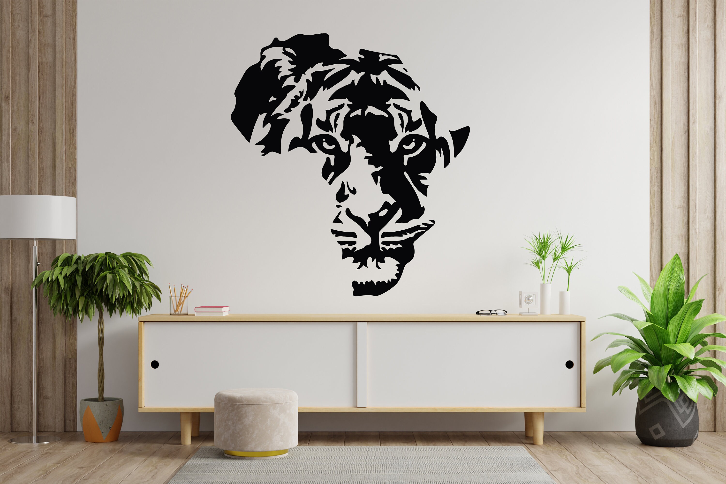 Tiger Wall Decal Animal Wall Sticker Wild Animal Wall Art Tiger Decal ...
