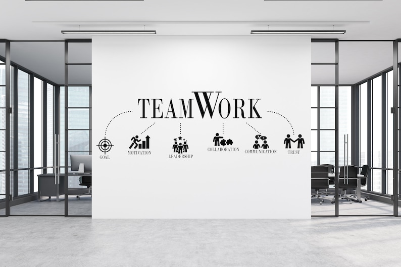 Office Wall Decalteamwork Decal Office Wall Artoffice Etsy UK