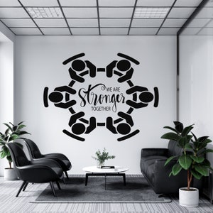 Calcomanía de oficina, calcomanía de trabajo en equipo, arte de pared para oficina, decoración de oficina, calcomanía de trabajo en equipo, decoración de pared para oficina, calcomanías de oficina, arte motivacional TM0032