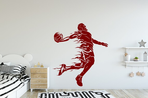 Basketball Wall Decal Basketball Sticker Basket Wall Art Sport Wall Decal Basketball Room Boys Wall Decal Vinyl Letter Sport Wall Art BS0042 Etsy UK