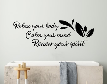 Wall Decals Spa Therapy  Beauty Decal Vinyl Sticker SPA Beauty Salon Art Home Decor Spa Art Wellness Wall Art  Spa Wall Sticker BT0124