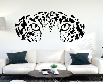 Leopard Wall Decal Leopard Wall Sticker Leopard Wall Art Animal Wall ...