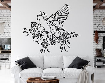 Bird Wall Decal Bird Wall Art Beautiful Birds Bird Wall Stickers Paceful Bird Decal Bird Lovers Wall Art Bird Wall Decal Home Decor AN0102