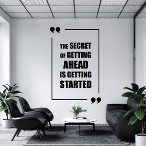 Vinilo decorativo con frase motivacional, vinilo decorativo para oficina, arte de pared para oficina, decoración de pared para oficina, adhesivo para pared de oficina, letra de vinilo, adhesivo para ventana OFI0002