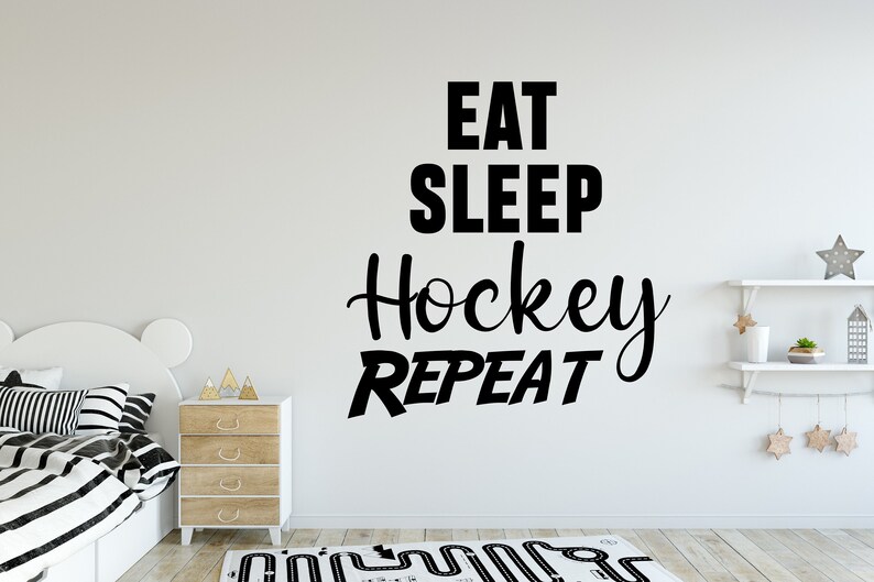 Hockey Quotes Wall Decal Sports Wall Decal Hockey Player Etsy