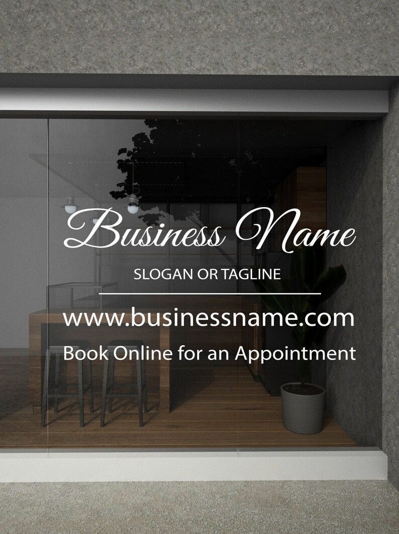 Customizable Window Decal / Busines Wall Decal / Your Company Name ...