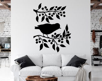 Bird Wall Decal Bird Wall Art Beautiful Birds Bird Wall Stickers Paceful Bird Decal Bird Lovers Wall Art Bird Wall Decal Home Decor AN0108