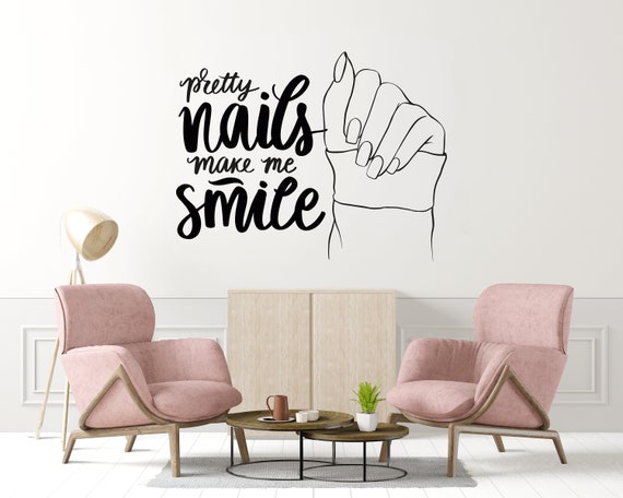 Manicure Pedicure Wall Decal Art Beauty Hair Salon Nail Stylist Nail Art  Beauty Quote Wall Stickers Home Decor Bedroom Z734 - Wall Stickers -  AliExpress