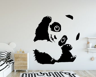 Panda Wall Decal Panda Wall Art Panda Wall Decor Panda Vinile Adesivo Panda Decal Nursery Amazing Animal Kids Decal Panda Wall Sticker PN0018