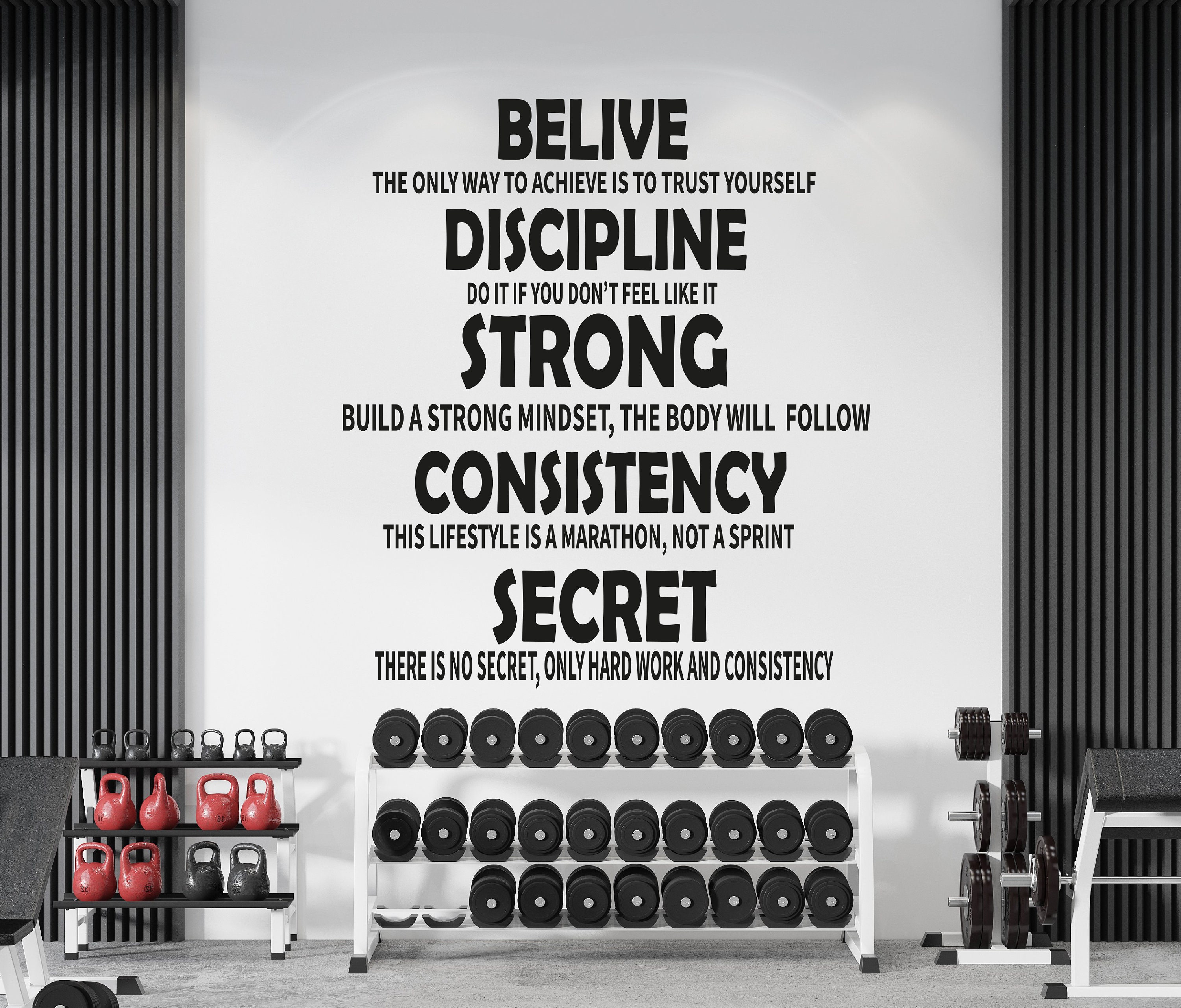 Muursticker sportschool – No Pain No Gain – Motiverende muursticker fitness voor thuisgym en workoutruimte – Citaat fitness vinylkunst aan de muur GY0145 - Nederland