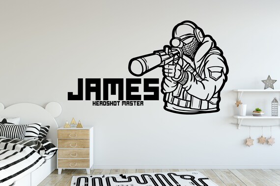 Cosswe - Adesivi Da Parete Per Giocatori, 2 Pezzi, Per Giocare A Mangiare E Dormire, Decorazione Artistica Da Parete Per Bambini E Ragazzi, Camera Da Letto, Sala Giochi - Foto 5