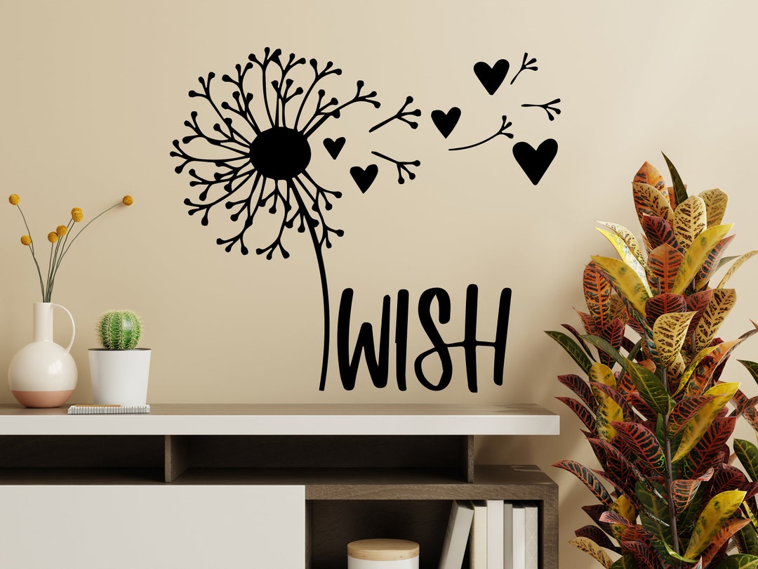 Dandelion Wall Decal Quote Inspirational Quote Wall Art Vinyl Lettering ...