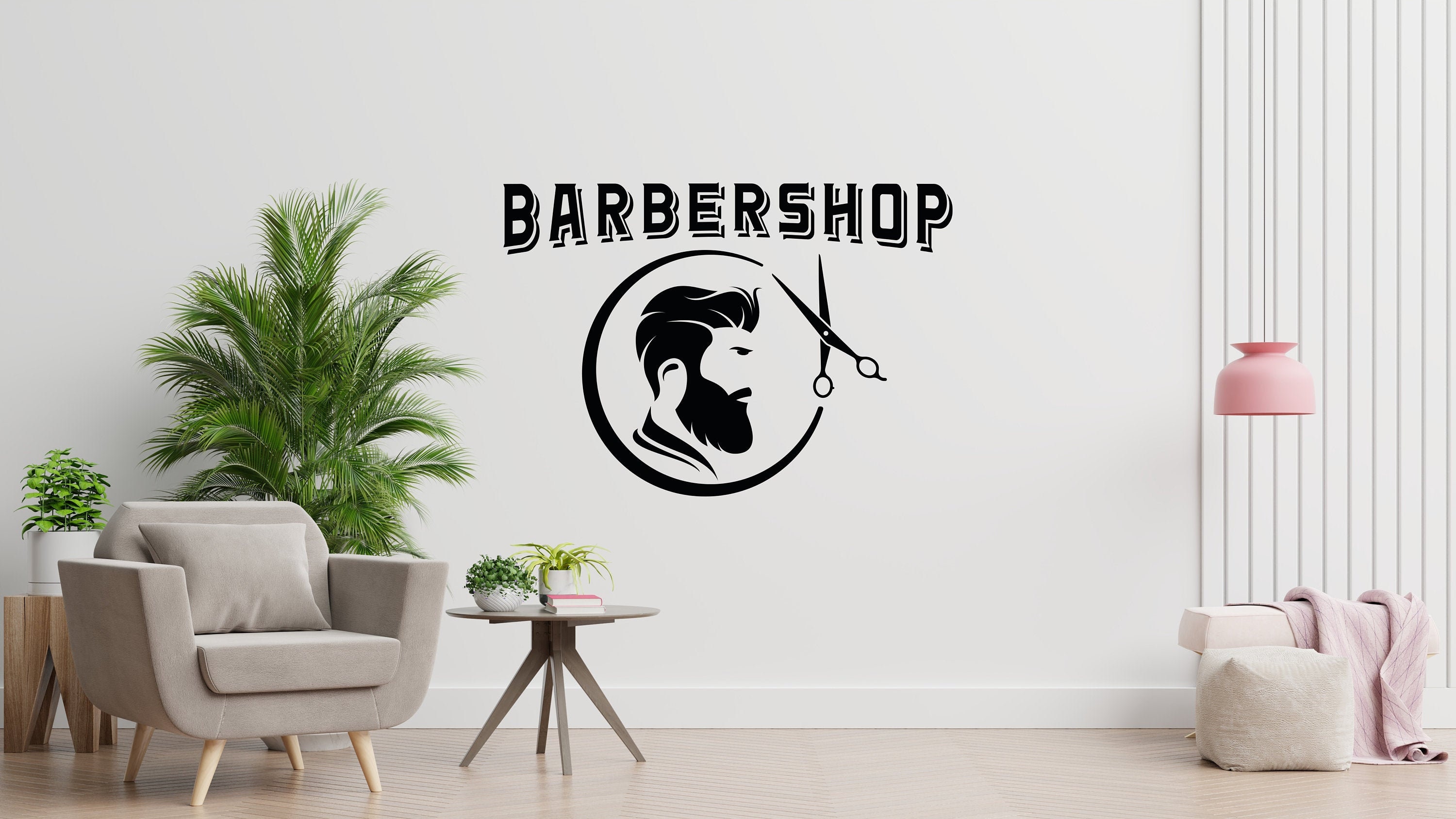Barber Wall Decal Barber Wall Sticker Barbershop Decal Vinyl Letter ...