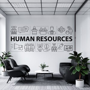 Adesivo de parede para escritório - Arte de parede para recursos humanos - Presente para escritório - Confiança - Cultura, motivação, trabalho em equipe - Diversidade - Liderança - Adesivos de sucesso OFC0234