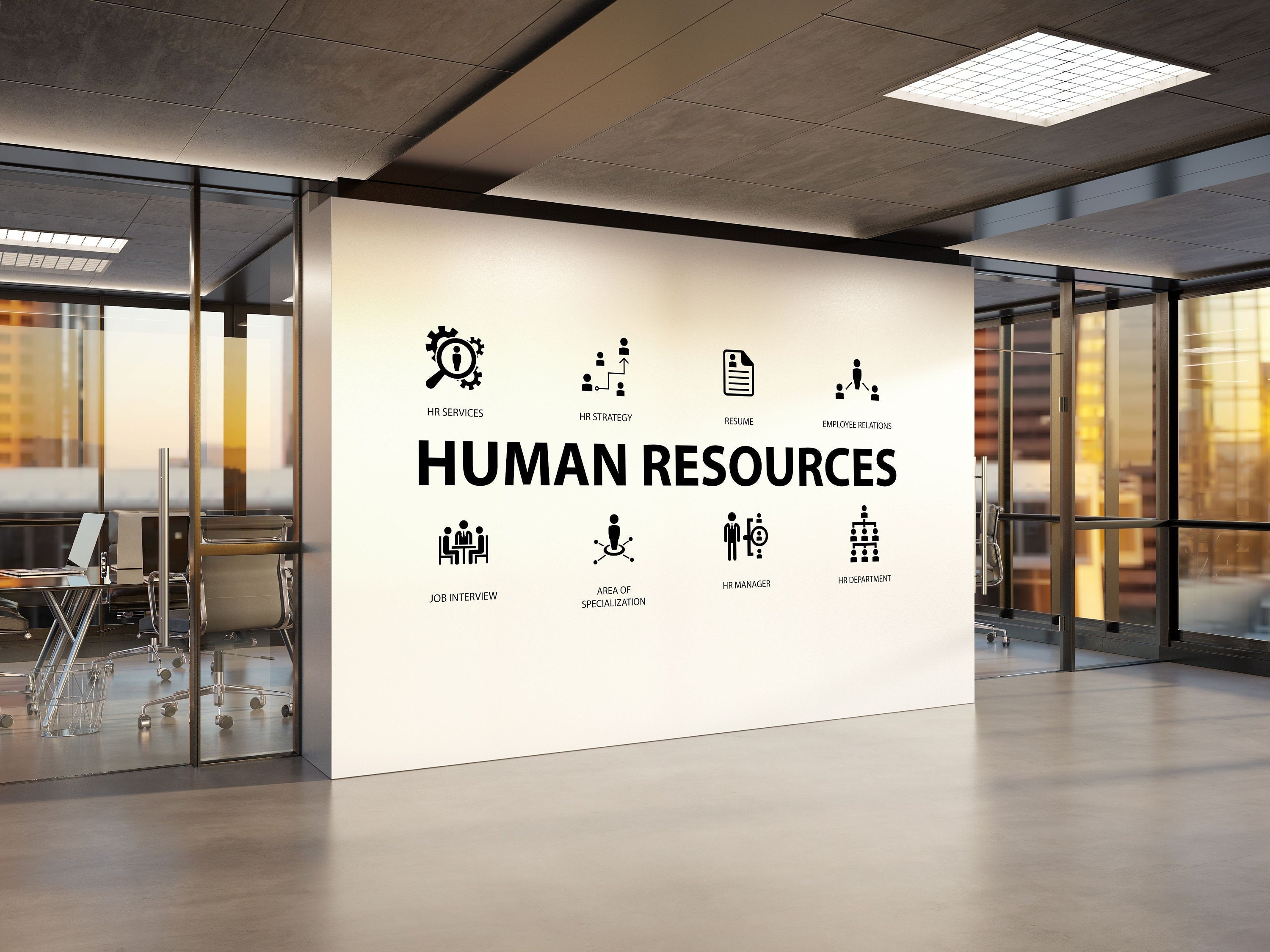 Office Wall Decal Human Resources Wall Sticker Office Decor Inspire Office Quote Motivation  Idea Wall Art Human Resources Decal OFC0233