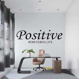 Calcomanía de pared para oficina, calcomanía de oficina, arte de pared para oficina, decoración de oficina, calcomanía de pared tipográfica, decoración de pared para oficina, calcomanías de oficina, motivacional QTU0049