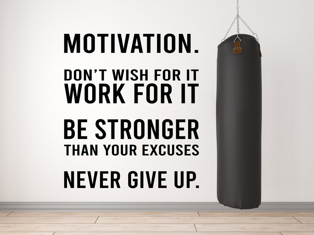 Gym Quotes Wall Decal Gym Wall Decor Sport Motivation Workout Wall Art