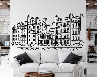 Paris Wall Decal City Wall Decal Explore Wall Decal Town Wall Decal City Skyline Decal City Tower Wall Sticker Vinyl Letter CY0018