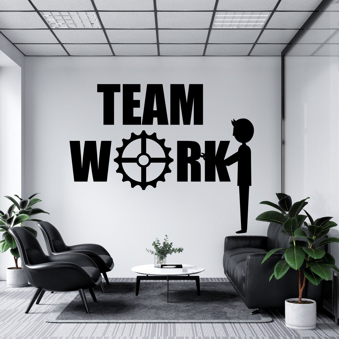 Office Wall Decalteamwork Decal Office Wall Artoffice | Etsy