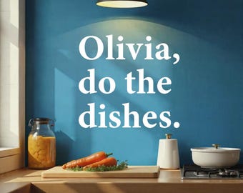 Personalized Kitchen Wall Decal – Custom “[Name] Do the Dishes” Sticker – Funny Dishwashing Vinyl for Home Decor Personalized Decal KIT0001