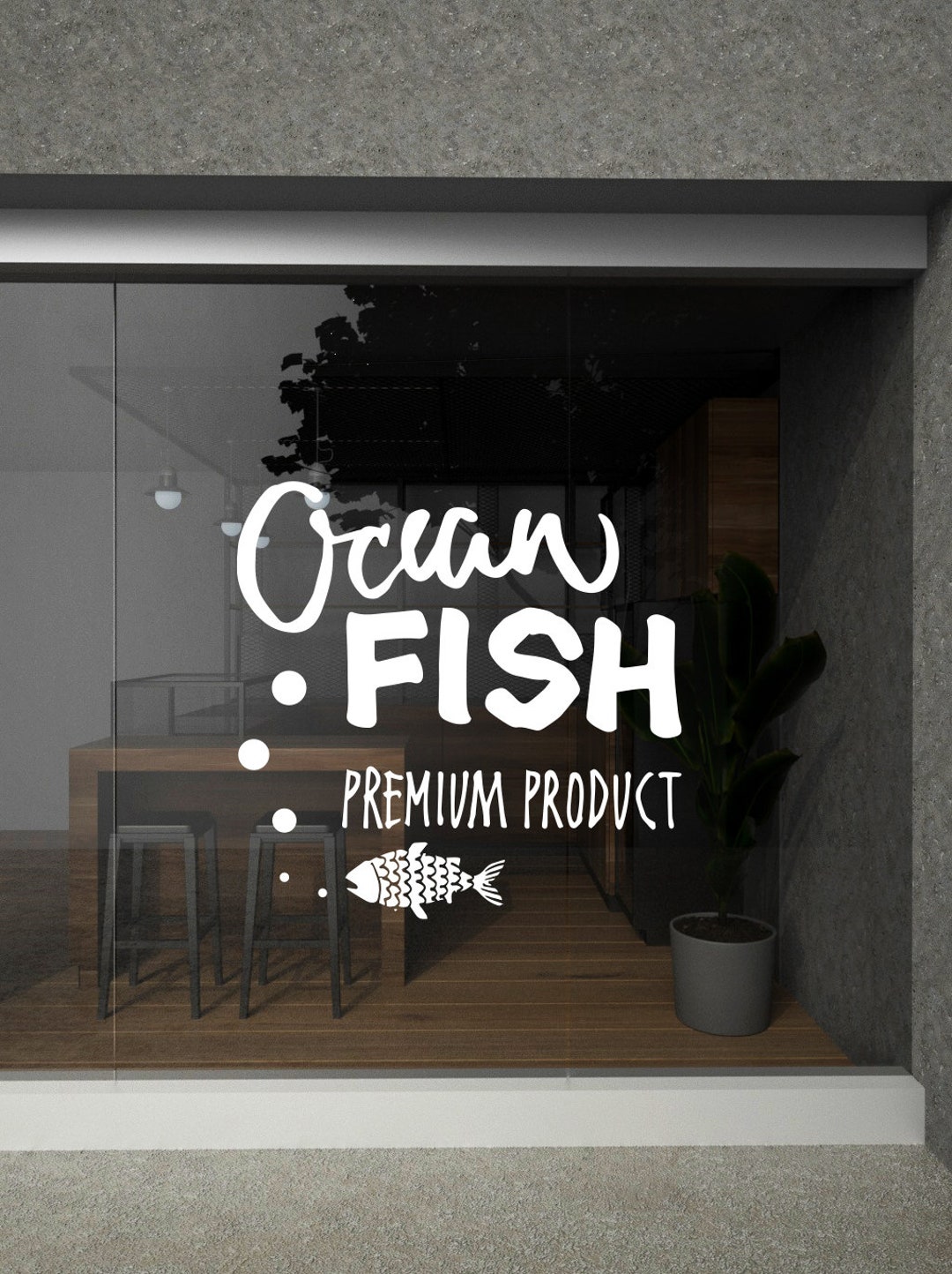 Seafood Wall Decal Fish Shop Decal Seafood Lovers Wall Decal Best ...