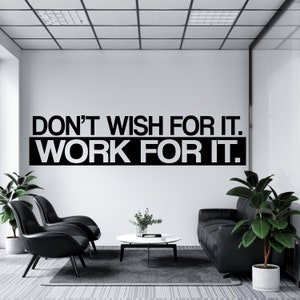 No desees trabajo en TI - Calcomanía con frase motivacional - Adhesivo de pared - Adhesivo para ventana - Adhesivo de pared con frase - Cita de regalo - Adhesivo de pared para oficina TM0082