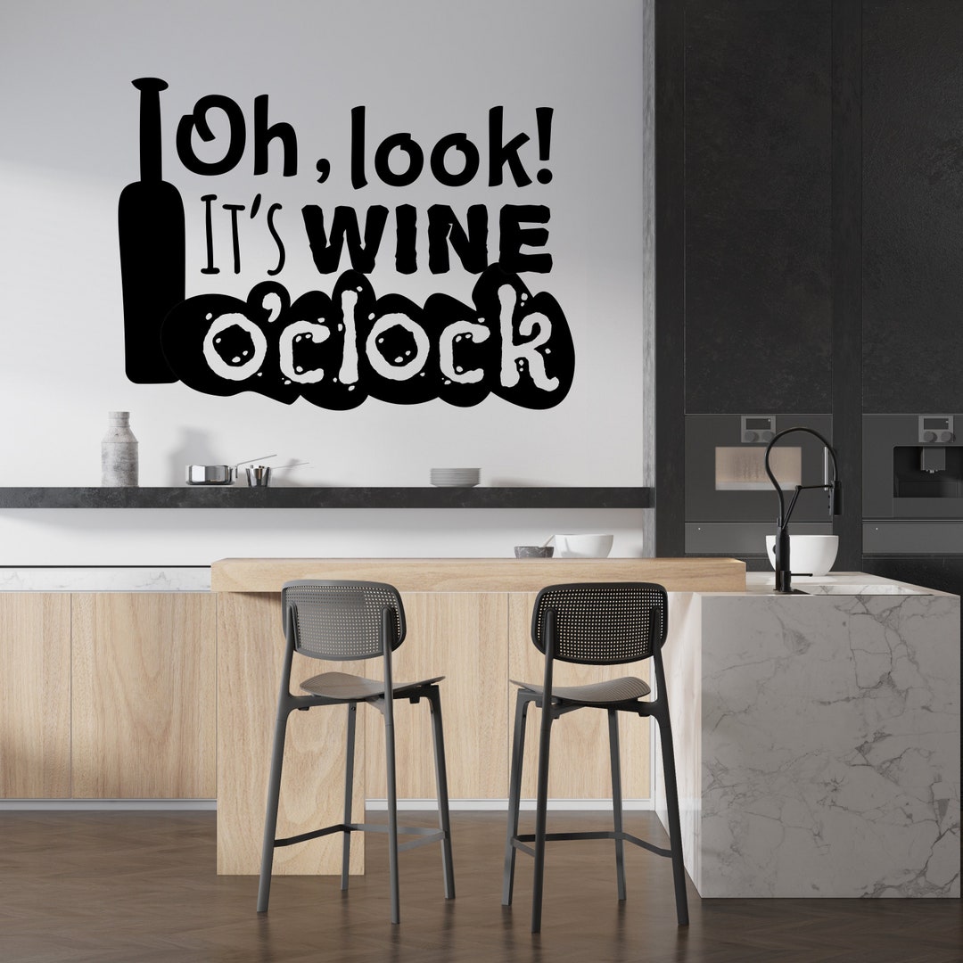 Wine Quotes Wall Decal Wine Glass Wall Sticker Vinyl Decal Wine Wall