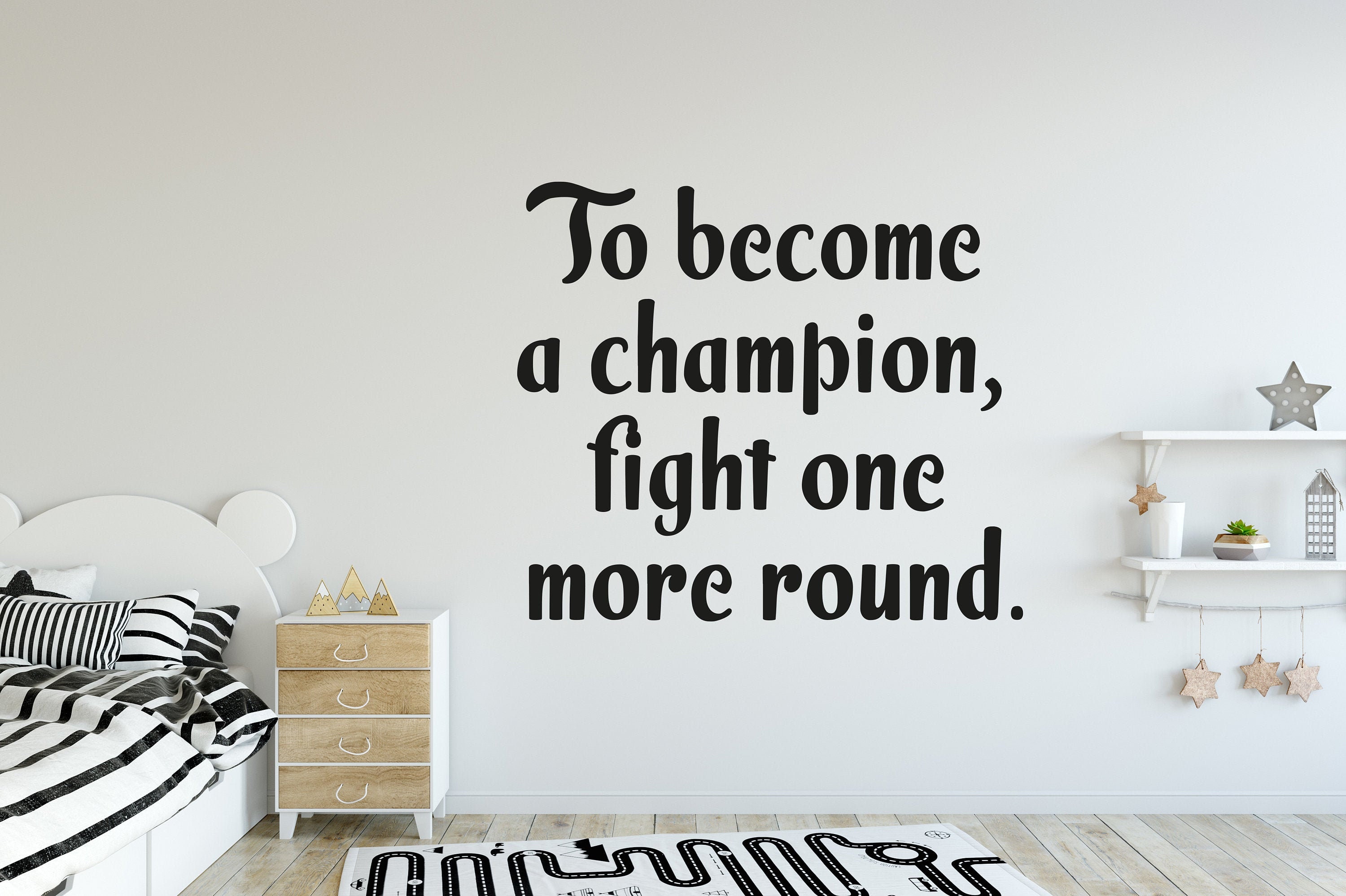 Boxing Quotes Wall Decal Boys Wall Sticker Boxing Wall Art MMA - Etsy
