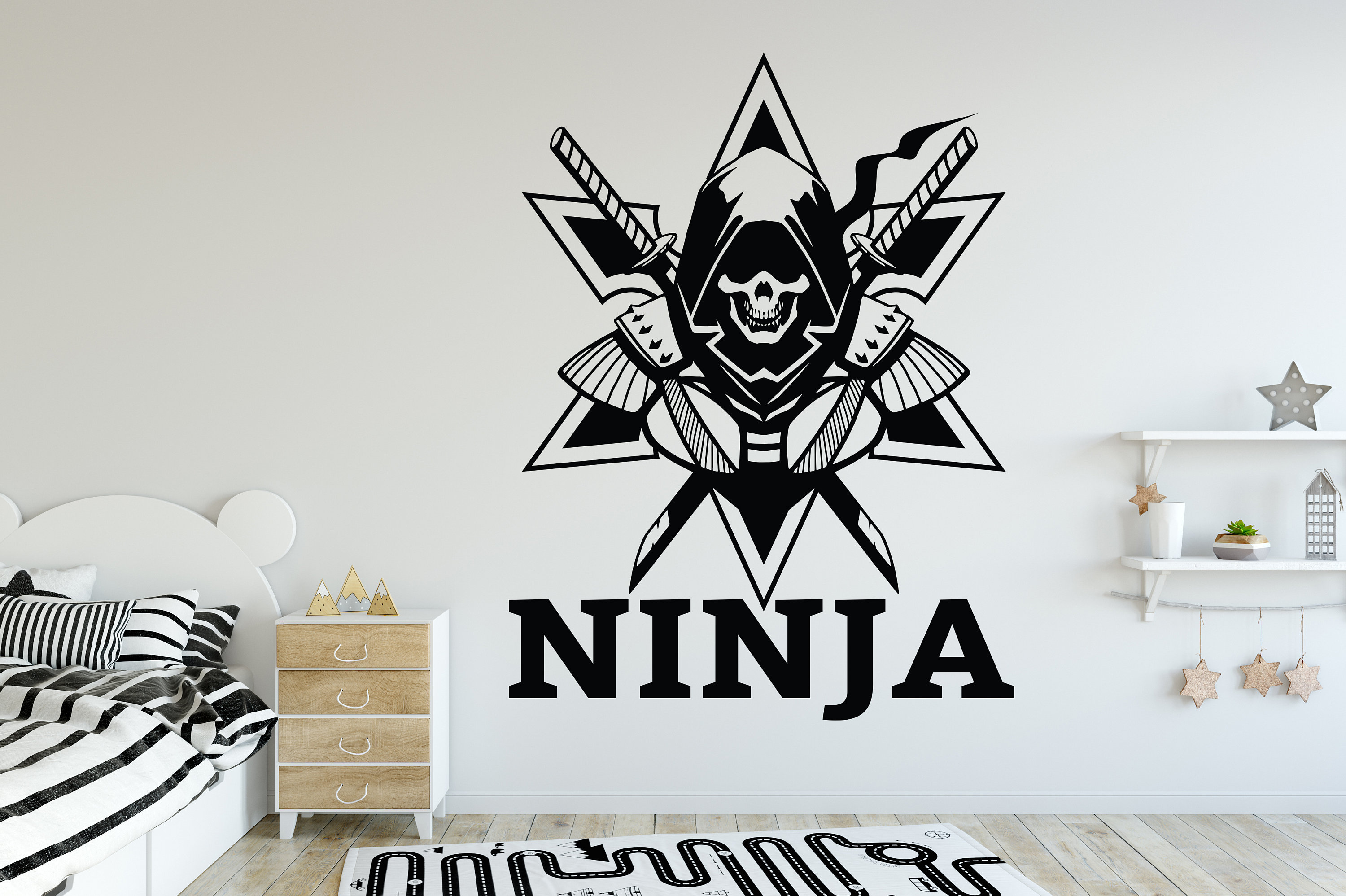 Ninja Muursticker Fighter Muurstickers Slaapkamer