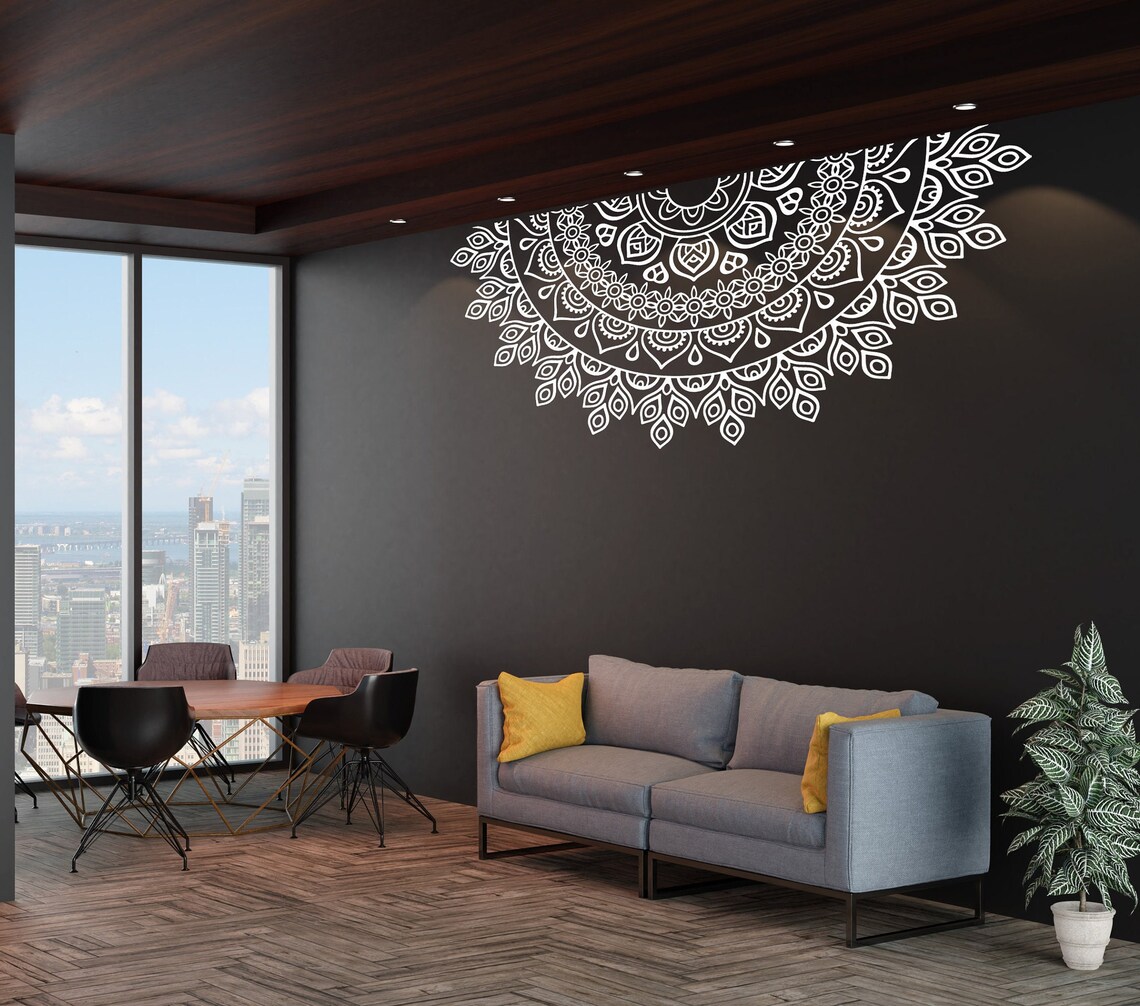 Mandala Wall Decal Mandala Wall Art Room Wall Sticker Mandala Window ...