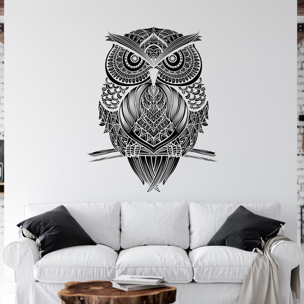 Owl Wall Decal Etsy