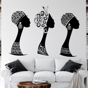 Schöne Afrikanerin Wandtattoo Afrikanische Mädchen Wandaufkleber Zitat Schönheitssalon Wandkunst Afrikanische Frauen Wandaufkleber Afrika Karte AFR0014
