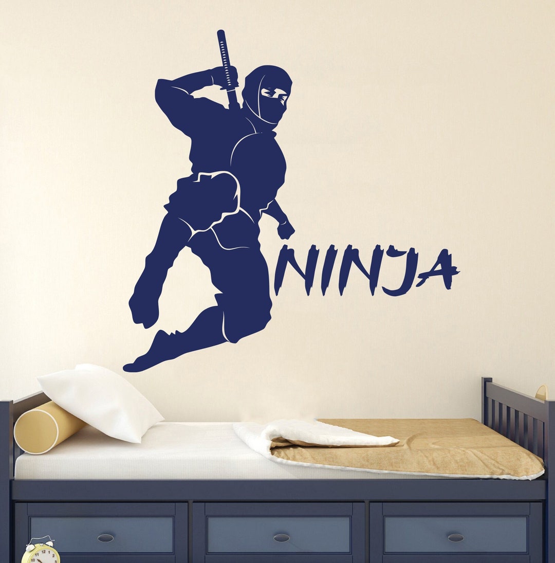 Ninja Wall Decal Ninja Wall Sticker Ninja Wall Art Boys Wall Decal