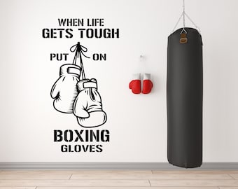 Boxing Wall Decal Gym Wall Decor Sport Motivation Workout Wall Art Fitness Motivation Wall Decal Gym Wall Art Gym Boxing Decal BOX0015