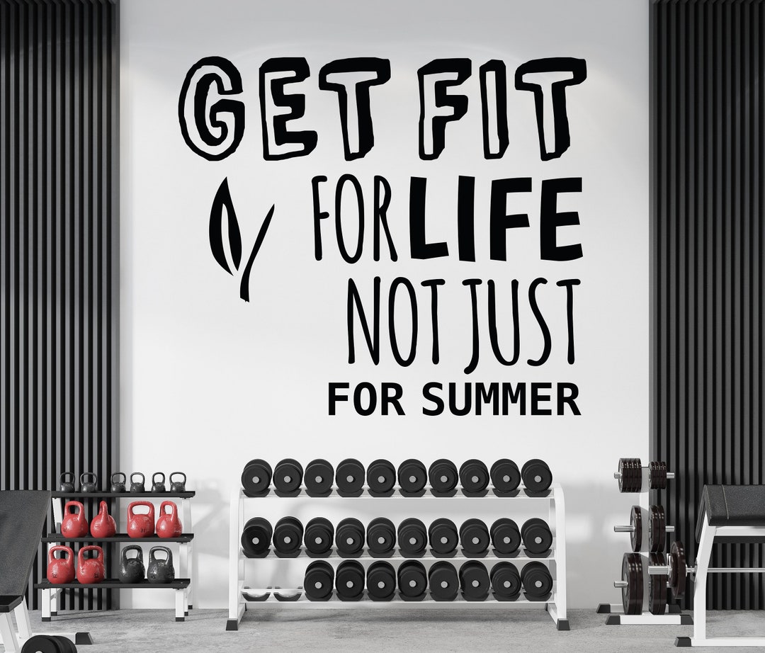 Gym Quotes Wall Decal Gym Wall Decor Sport Motivation Workout Wall Art Fitness Motivation Wall