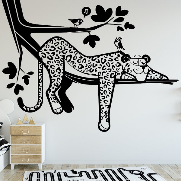Leopard Wall Decal Etsy