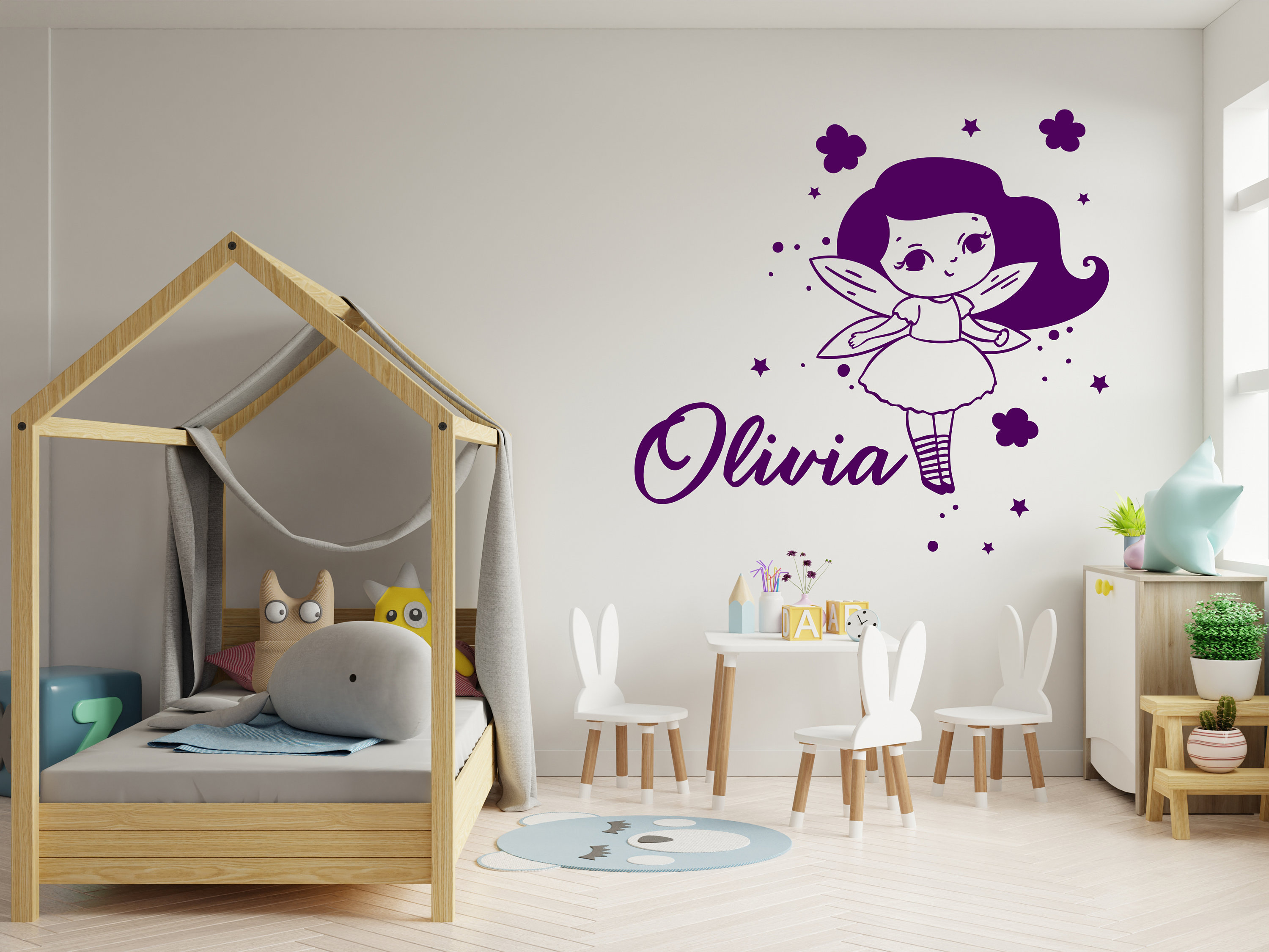 Personalized Fairy Wall Decal Girls Wall Art Baby Nursery Wall Decals  Monogram Vinyl Wall Decals Girl Kids Wall Decal Name Wall Decalpa0246 - Etsy, image size:3000x2250