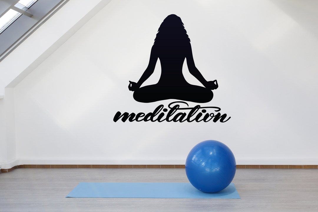 Yoga Decal Meditaton Decal Yoga Wall Art Yoga Decor Namaste Sticker Wall Decor Yoga Motivation