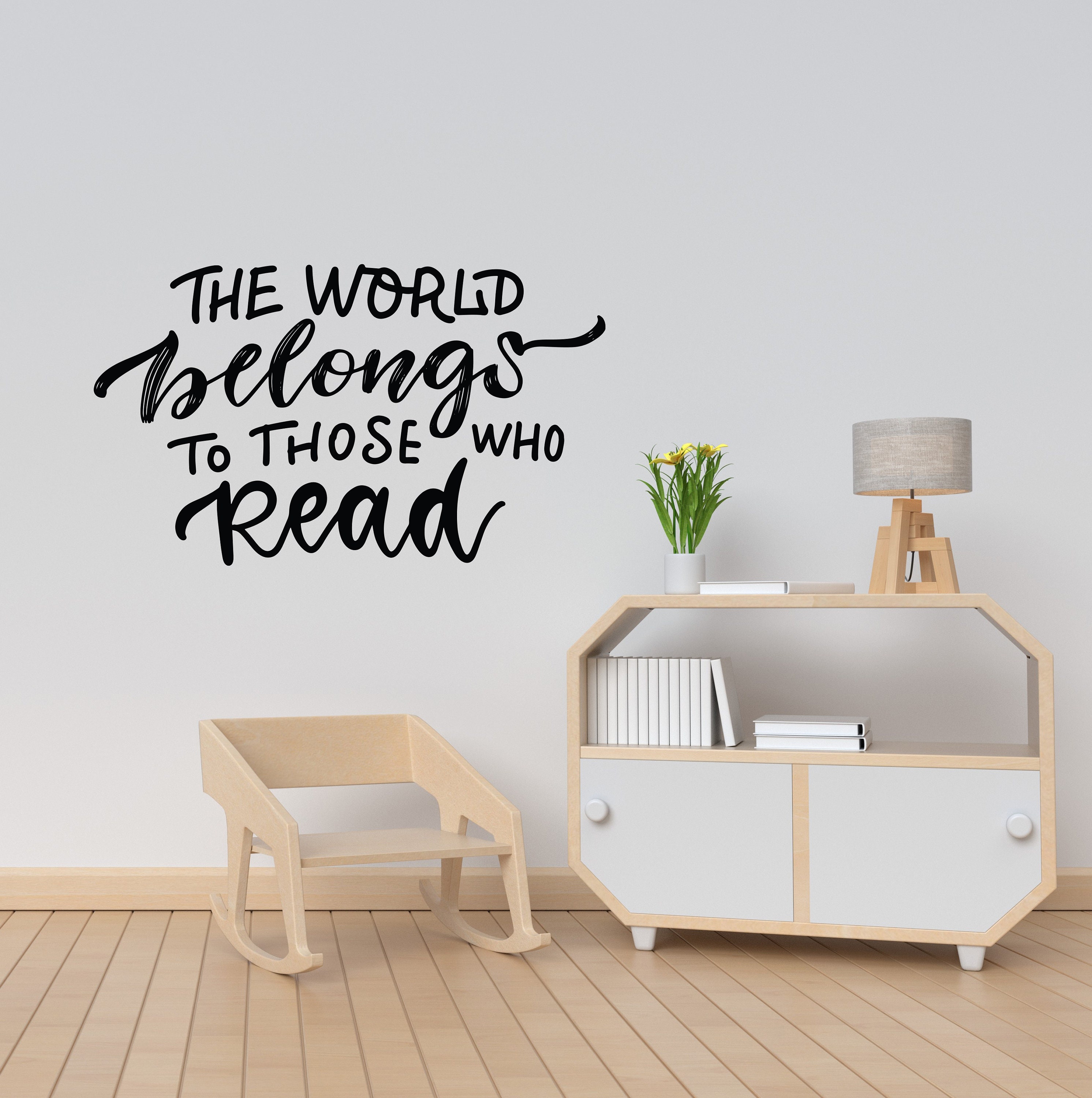 Book Wall Decal Book Wall Sticker Reading Book Decal Book Wall Etsy