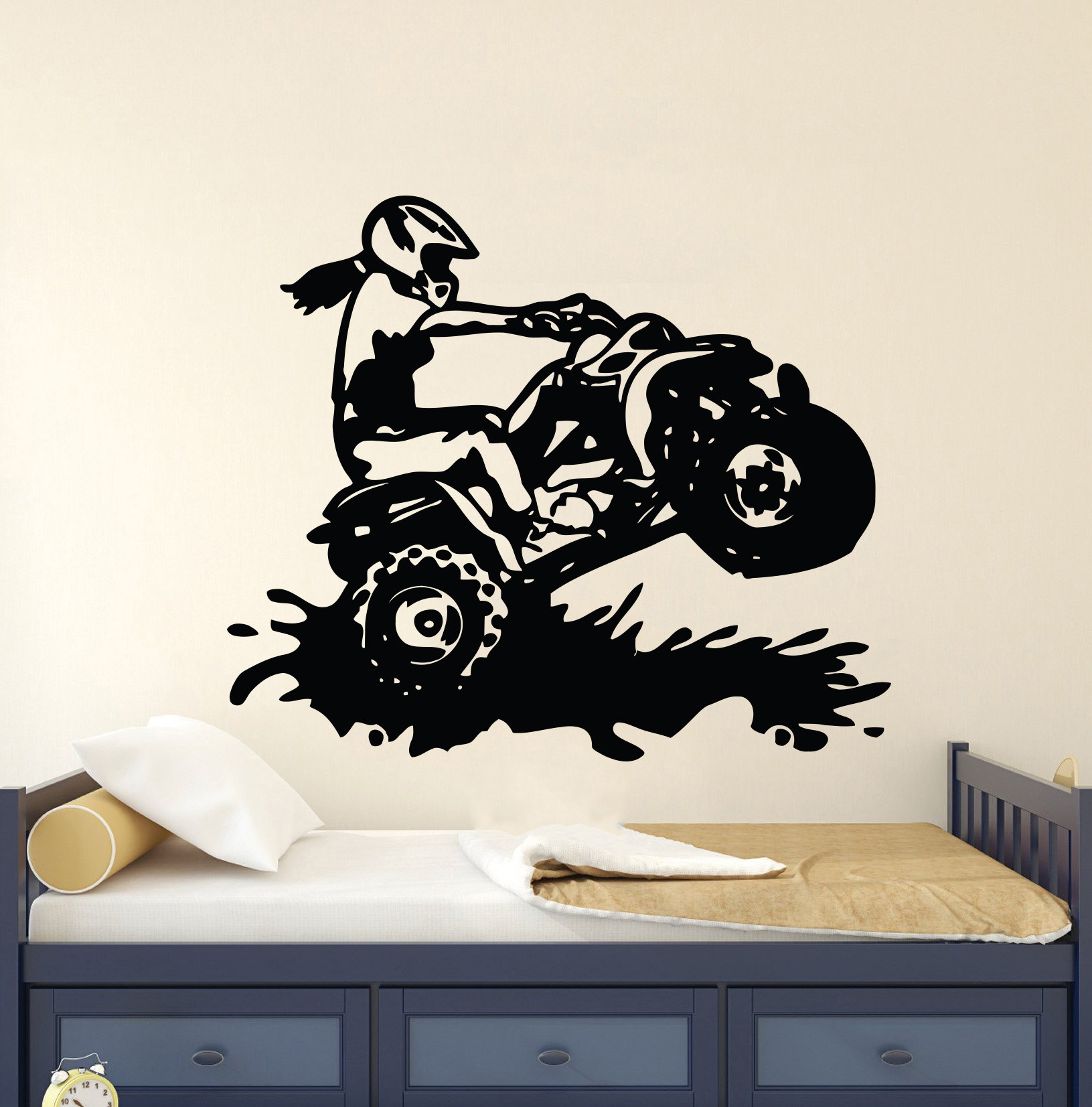 ATV Rider Wall Decal, Dirt Bike Decor, Biker Gift BY0077 - Etsy