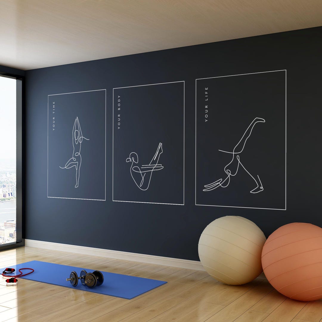 Yoga Wall Sticker – Spiritual Mandala Vinyl Decal for Meditation Room ...