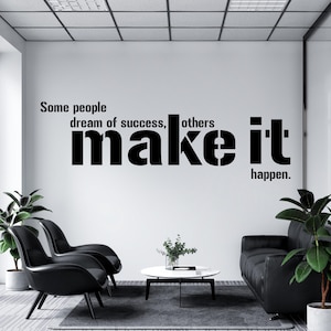 Vinilo decorativo con frases de oficina, vinilo decorativo para oficina, arte mural para oficina, decoración de oficina, vinilo decorativo para pared de trabajo, decoración de pared de oficina, vinilos de oficina, motivacional OFC0094