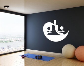 Yoga Decal Meditaton-Create a calmin space with this screen yoga Wall Sticker-Perfect for meditation and relaxation spaces wall art PL0013