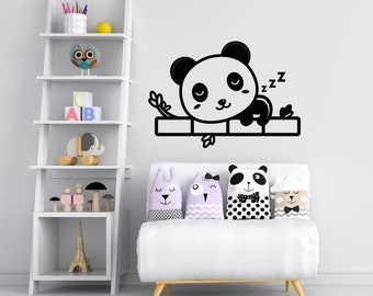 Panda Wall Decal Panda Wall Art Panda Wall Decor Panda Vinile Adesivo Panda Decal Nursery Amazing Animal Kids Decal Panda Wall Sticker PN0038