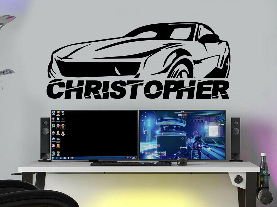Personalized Wall Decal,racing Car Wall Decal,car Wall Decor,boys Room ...
